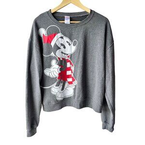 Disney Minnie Mouse Holiday Disneyland Grey Sweater Fan Adult Womens Size XLarge